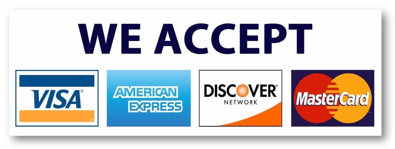 credit cards we accept